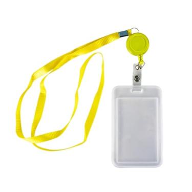 Imagem de Kit 4 Porta Crachá Cordão Colorido Com Roller Clip Retrátil