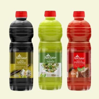 Imagem de 3 Molhos Linha Premium Molho Shoyu + Pimenta + Salada Mais Tempero 900
