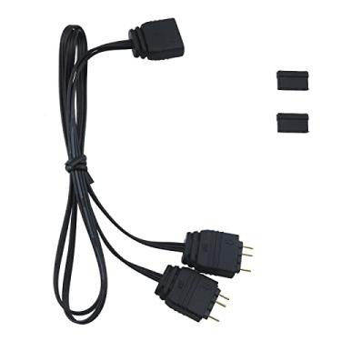 Imagem de Cabo divisor ARGB ZCZQC 33,5 cm/13,19 polegadas 5 V 1 fêmea para 2 machos 3 pinos ARGB cabo de extensão para chassi de computador, cooler de CPU e ventilador ARGB de 5 V