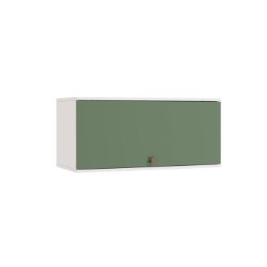 Imagem de Armário Aéreo Celeste Kappesberg 100% Mdf 1 Porta Basculante Branco/verde 80cm