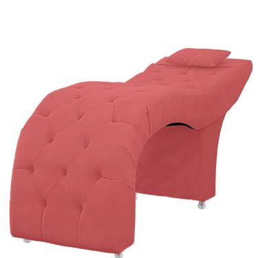 Imagem de Maca Estofada Capitone Julia Para Estetica Facial Sombrancelha E Cilios Suede Cor Rose