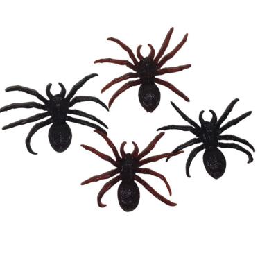 Imagem de Mini Aranhas Venenosas Halloween De Plástico - 12 Unidades