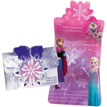 Imagem de Convite De Aniversário Frozen Aventura Congelante - 8 Un.