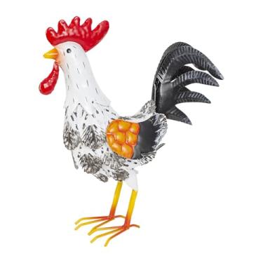 Imagem de KiBcsLic Escultura de arte em galinheiro, estátua de jardim de 3D, escultura de galinha em ferro, ornamento de gramado