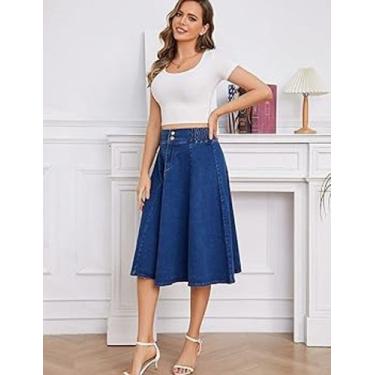 Imagem de Saia jeans super midi feminino -Tamanho M - Lolita 