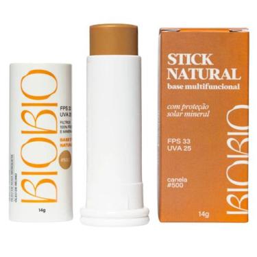 Imagem de Base Stick Biobio com FPS33 cor Canela Tom500 Natural & Vegana