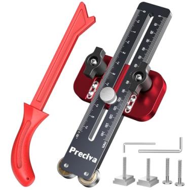 Imagem de Preciva Thin Rip Jig & Push Stick - gabarito de serra de mesa de liga de alumínio para corte repetitivo de tiras estreitas, guia rápido e preciso para serras de mesa, serras de fita, roteadores, serve