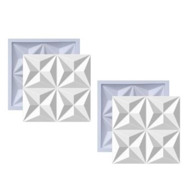 Imagem de Kit Formas de Gesso 3D e Cimento ABS pra Painel Revestimento de Parede FDG