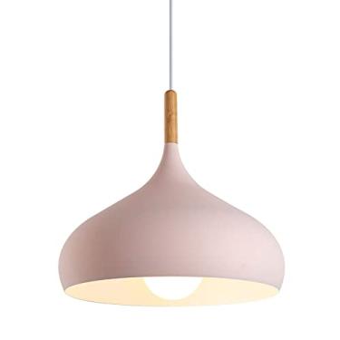 Imagem de CHENKUI Abajur fresco e metálico balcão de bar lustre macaron cor estilo industrial restaurante luz pendente madeira maciça - luminárias suspensas de teto E27/E26 base para loft cozinha cafeteria