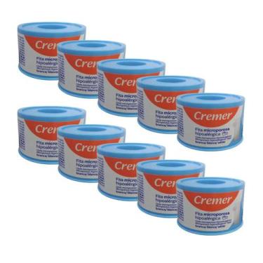 Imagem de Kit 10 Fitas Micropore Branco Cremer 2,5CM X 10M