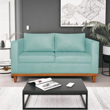 Imagem de Sofá 2 E 3 Lugares Europa 180cm Suede - Doce Sonho Móveis Azul Tiffany