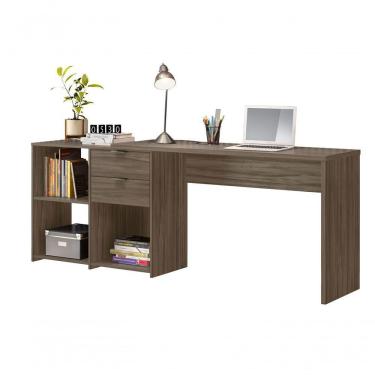 Imagem de Mesa Para Computador Office Zínia Nogal - Moveisaqui