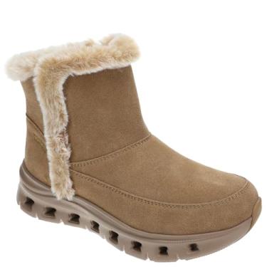 Imagem de Skechers Bota de tornozelo feminina Glide-Step Pro-Cozy Wish Hands Free Slip-ins, Castanho, 34