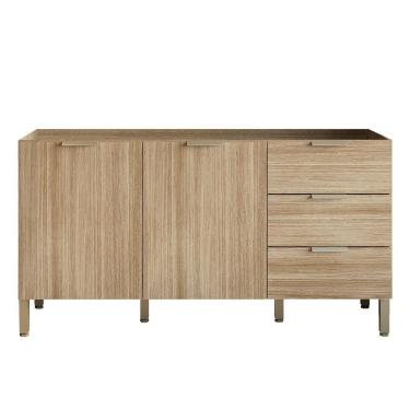 Imagem de Balcao Para Pia 2 Portas 3 Gavetas 160 Cm Glam Freijo Ktp Freijo