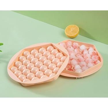 Imagem de Forma de Gelo Esfera 37 Cavidades Gelo de Bolinha forma de gelo de plástico(Rosa)