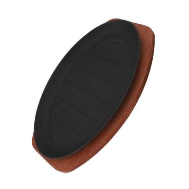 Imagem de Phefop Prato de Peixe Frito de 12 Polegadas, Grelha para Servir Peixe de Ferro, Prato Antiaderente Com Placa de Base, Ideal para Grelhar e Bifes Em Casa