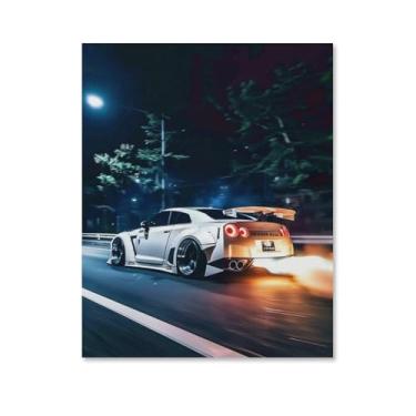 Imagem de HouLaiZhe Carro esportivo japonês Spitfire R35 Jdm pôsteres lona parede estética decoração de sala de parede impressões galeria sala decoração de parede para quarto sala de estar escritório 16 x 20