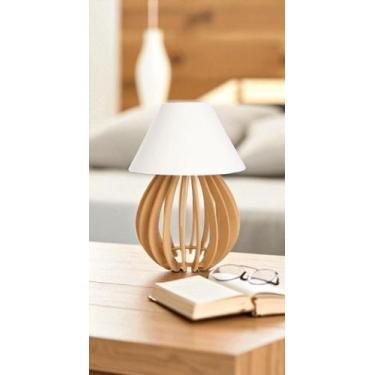Imagem de Abajur Iluminaria De Cabeceira De Cama Luz De Mesa Escritório Sala Qua