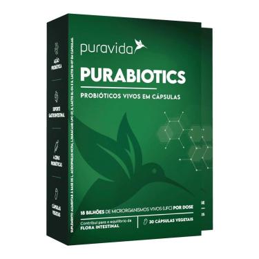 Imagem de Kit 2 Purabiotics 30 Cáps 18 Bilhões Probióticos Puravida-Unissex
