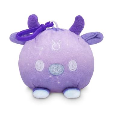 Imagem de TeeTurtle Chaveiro reversível Celestial Taurus Ox 5 cm [Happy + Angry] [roxo + amarelo]