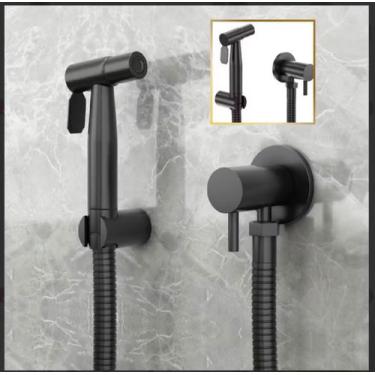 Imagem de Ducha Higiênica Completa Aço Inox Acabamento Preto GoldenX