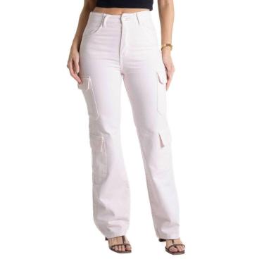 Imagem de Calça Sarja Sawary Reta - 281967 - Rosa 44-Feminino