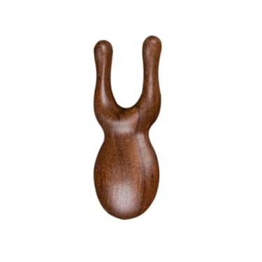 Imagem de Pente de massagem massageador de cabeça de sândalo pente de cinco dentes pente de baleia couro cabeludo raspador massageador ferramenta de massagem corporal (médio)