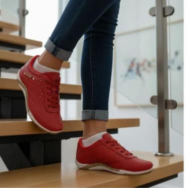 Imagem de tenis feminino casual calce facil kolosh vermelho, Vermelho, 37