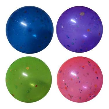 Imagem de 10 Bolas De Vinil Confete 21cm Vazia Futebol Colorida - Apolo, 10 conf