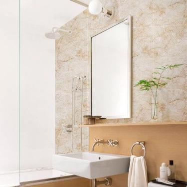 Imagem de Papel de Parede Lavavel para Banheiro Cozinha Revestimento Fosco Mármo