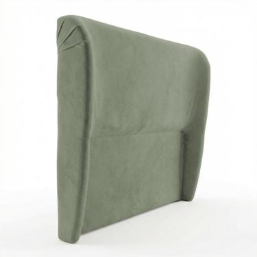 Imagem de Cabeceira Para Cama Box Casal Padrão Liah 140cm Bouclê Verde Menta - Abmaza