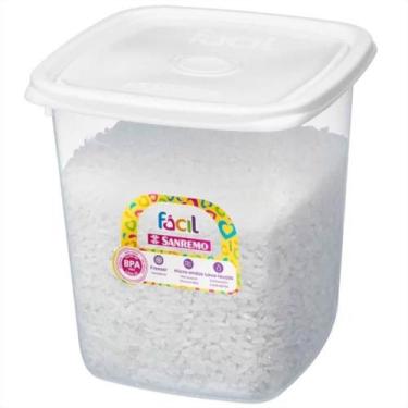 Imagem de Pote Quadrado Cores 1700ml - 147-6 - Sanremo Pote Quadrado 1700ml Sanr