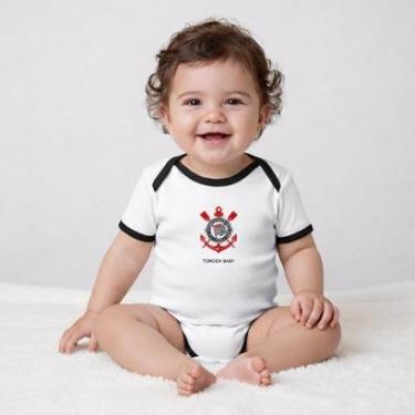 Imagem de Body Bori Bebê Infantil Corinthians SCCP Oficial Licenciado Futebol Torcida Baby-Unissex