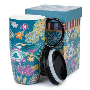 Imagem de Topadorn Caneca de café de cerâmica xícara de viagem de porcelana, xícaras de chá de 50...