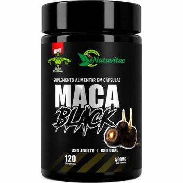 Imagem de Ma ca Pe ruana negra black premium 120 cápsulas 500mg Natuvitae