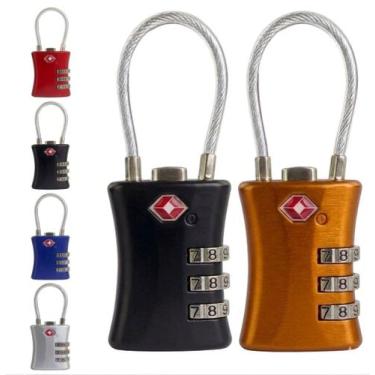Imagem de 2 Cadeado Aço Pra Mala De Viagem Mochila Tsa Segurança - Generico, aço