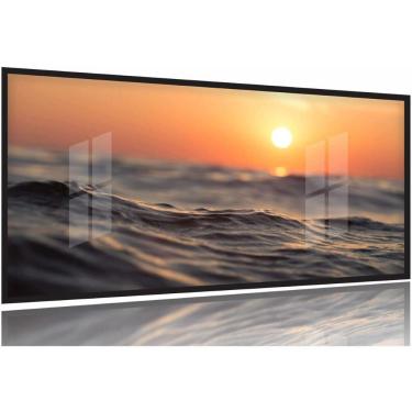 Imagem de Quadro Mar Paisagem Pôr do Sol 130x60 Moldura Preta 2x2