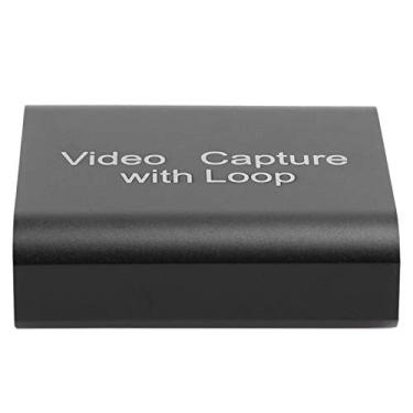 Imagem de ciciglow Placa de captura de vídeo, placa de captura de vídeo de saída 1080P 4K com interface USB 2.0, ferramentas de cartão de captura de vídeo 4k 1080P para gravação de vídeo de jogos