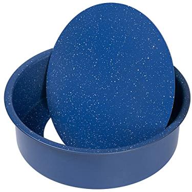 Imagem de Forma de bolo de 20 cm redonda antiaderente natureza pedra médica sem BPA