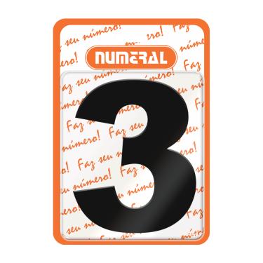 Imagem de Placa ACM Preto - Numeral | N° 3