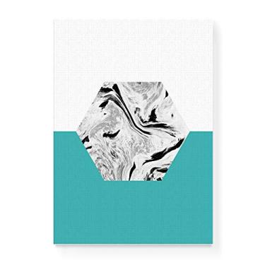 Imagem de Arte Maníacos Quadro Decorativo em Tela Canvas Escandinava Verde e Branco - 23x16,25cm