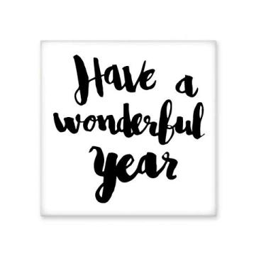 Imagem de Have A Wonderful Year Citação Piso de Cerâmica Brilhante Banheiro Cozinha Parede