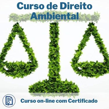 Imagem de Curso Online em videoaula de Direito Ambiental com Certificado + 2 brindes