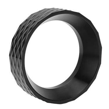 Imagem de Funil dosador de café de 53 mm, liga de alumínio que não derrama, anel de dosagem fácil de limpar para café e escritório em casa (preto)