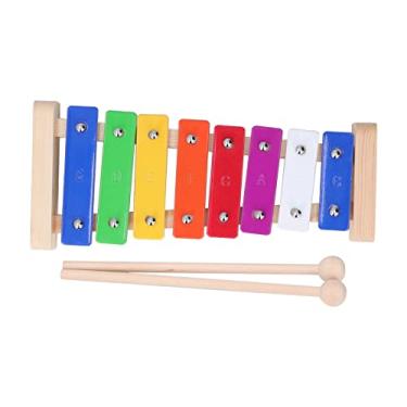 Imagem de Xilofone Para Crianças Xilofone De Madeira Com Marretas, Instrumento Para Aprendizagem Pré-escolar Educacional Kit De Percussão Para Bebês Afinação Profissional Afinação De Piano Com Batida De 8 Tons