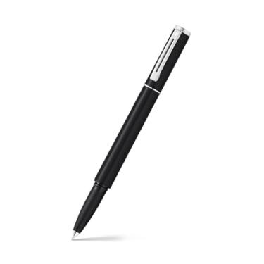 Imagem de Sheaffer Caneta esferográfica de gel preta brilhante Pop com acabamento cromado