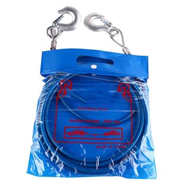 Imagem de Vomeko Corda de guincho, corda de reboque engrossada de borracha, resistente ao desgaste para SUV, caminhão, ATV, UTV. Transporte de 3 toneladas, 5 toneladas, 7 toneladas (4 metros, 3 toneladas)