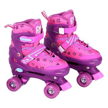 Imagem de Patins Roller Ajustável Cadarço com Acessórios Rosa 34-37 DM Radical
