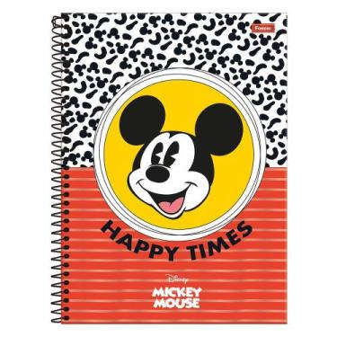 Imagem de Caderno Universitário Mickey Mouse - Happy Times - 80 Folhas - Foroni