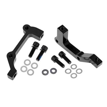 Imagem de Auto-plaza Par de acessórios de suporte de pinça de freio a disco/acessórios de engrenagem é/poste dianteiro 180/203 mm traseiro 160/180 mm